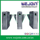 Barcode Scanner Flap Barrier Gate Electronic Turnstile 304 Stainless Steel IP32