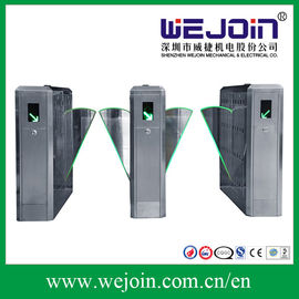 ماسح الباركود Flap Barrier Gate Electronic Turnstile 304 الفولاذ المقاوم للصدأ IP32