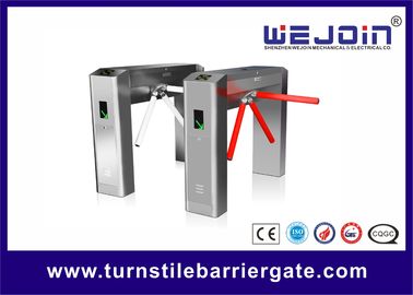 Waist Height Tripod Turnstile With 304 Stainless Steel Material and Self-lock Function For Passenger Control